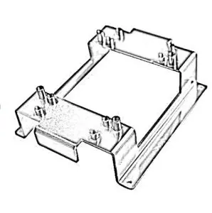 Custom CNC Machined Metal Mounting Bracket Frame, Precision Support Housing for Industrial Equipment Assembly