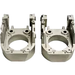 Custom aluminum CNC machining parts with large diameter bore, precision milled structural housing components for robotics and industrial applications