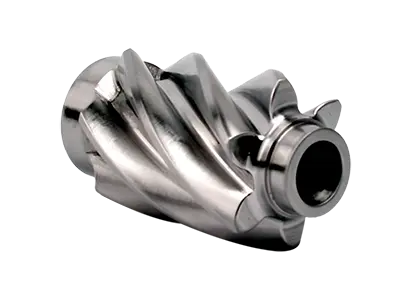 Custom CNC Machined Stainless Steel Helical Gear Component, Precision Milled Spiral Spline Shaft for Industrial Transmission