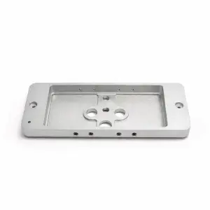 Custom CNC machined aluminum mounting plate, precision metal base plate with holes for industrial equipment