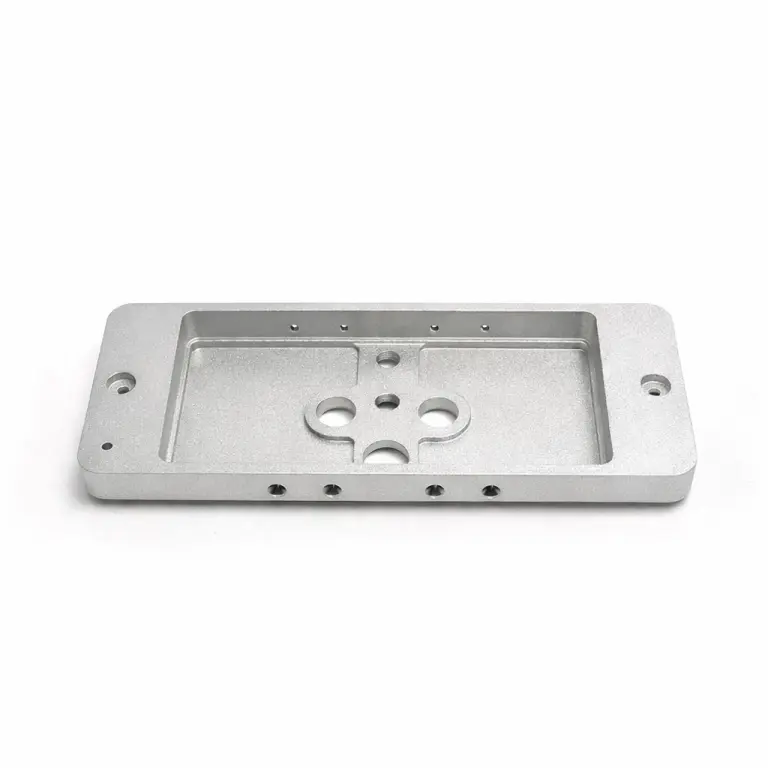 Custom CNC machined aluminum mounting plate, precision metal base plate with holes for industrial equipment