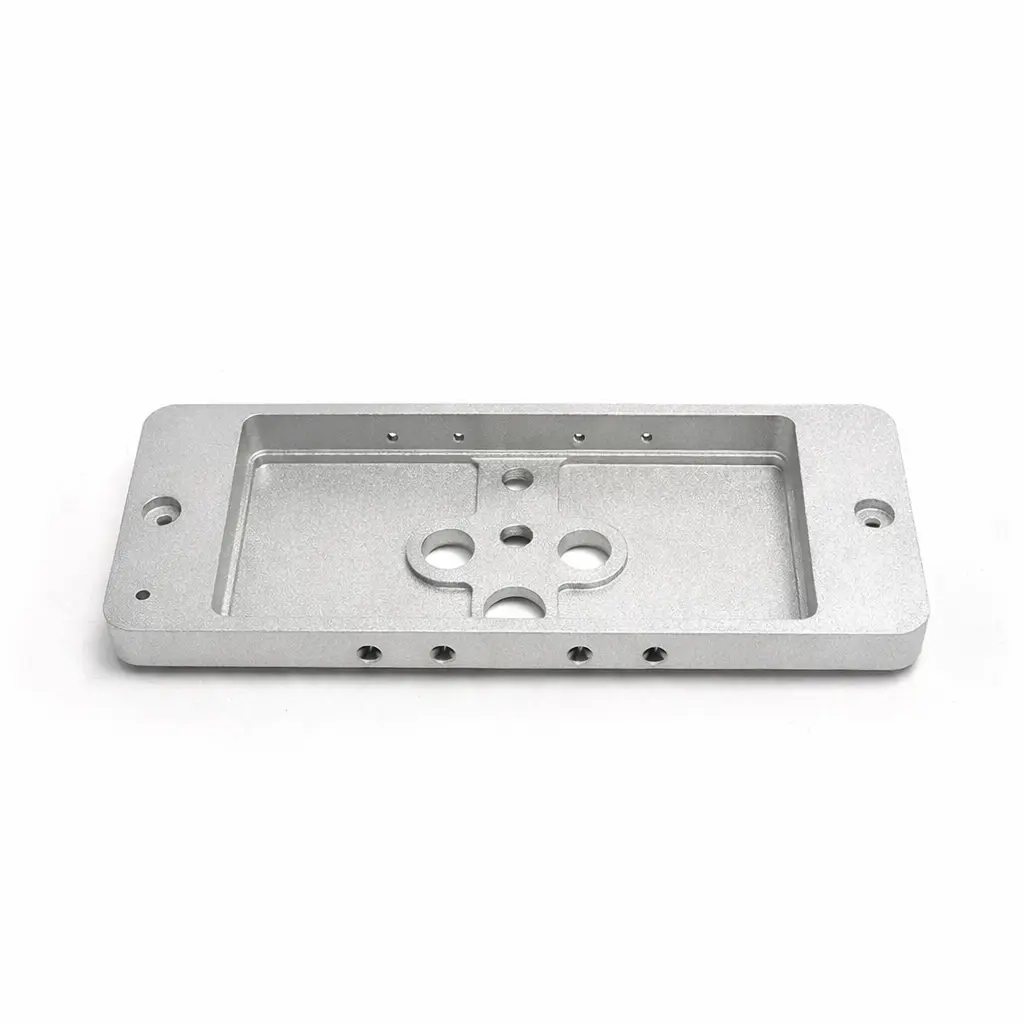Custom CNC machined aluminum mounting plate, precision metal base plate with holes for industrial equipment