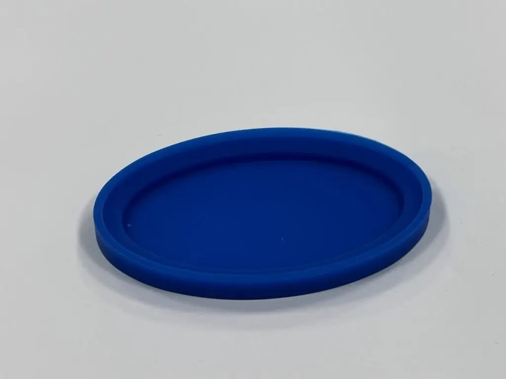 Custom molded silicone rubber sealing gasket, blue high-temperature resistant flat ring for industrial equipment