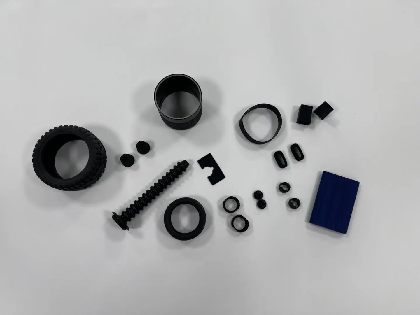 Custom molded rubber parts assortment, multi-functional industrial and consumer rubber components