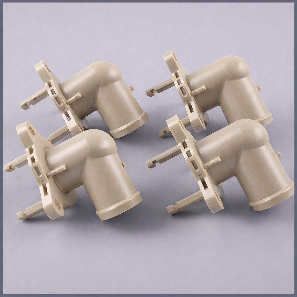 Custom beige plastic injection molded parts, high-precision plastic components for industrial and automotive applications, durable and reliable parts