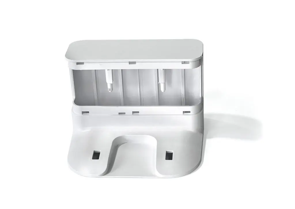 High Precision Custom Injection Molded White Plastic Device Housing, Home Appliance Enclosure with Integrated Internal Posts and Base