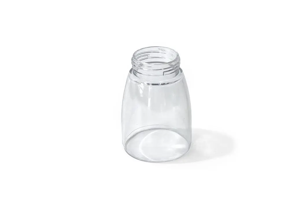 Clear PET Plastic Jar with Wide Mouth, Food Grade Transparent Packaging Container for Food Storage and Supplement Packaging