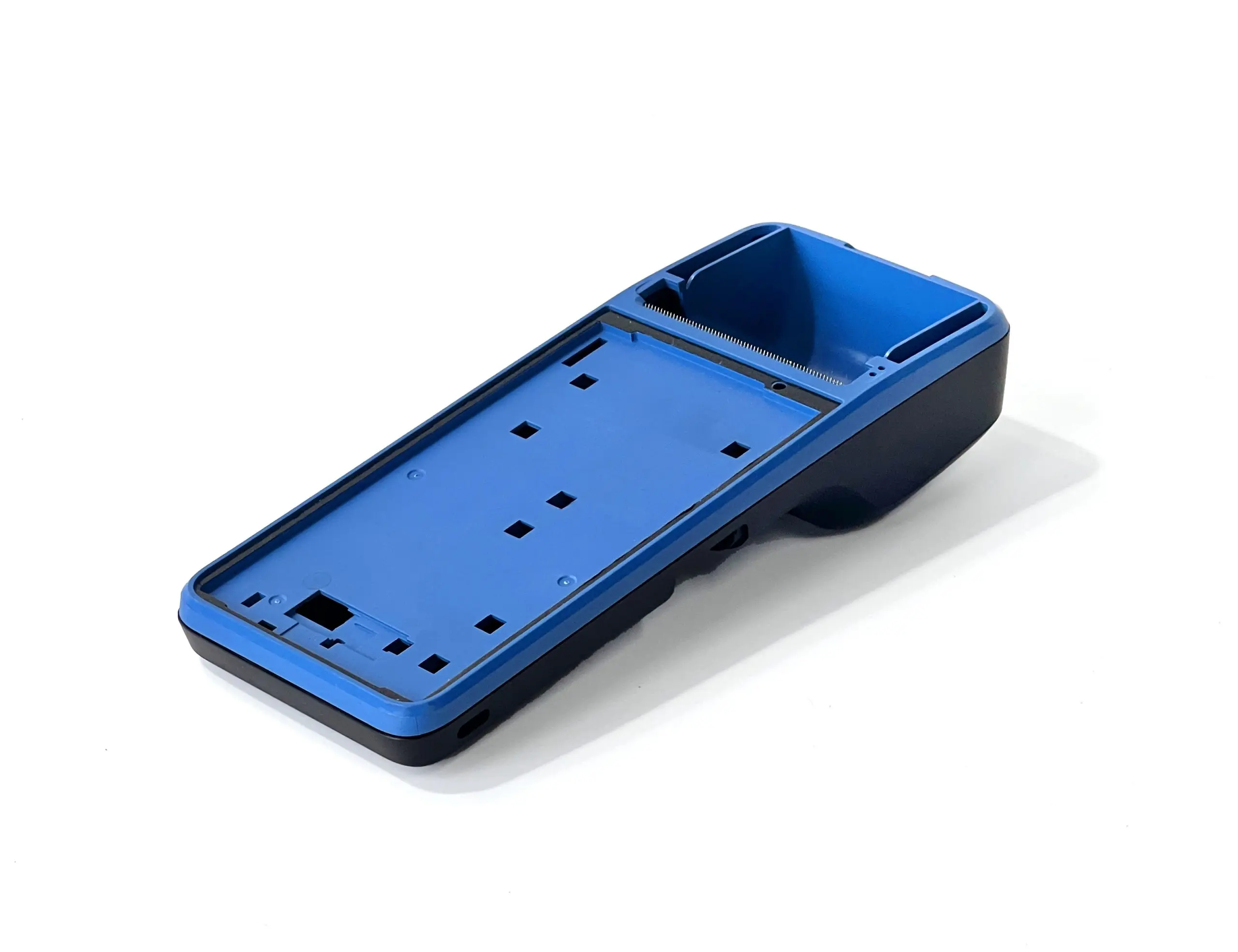 Custom Injection Molded Plastic Enclosure for POS Terminal, Durable Handheld Device Housing with Internal Mounting Structure