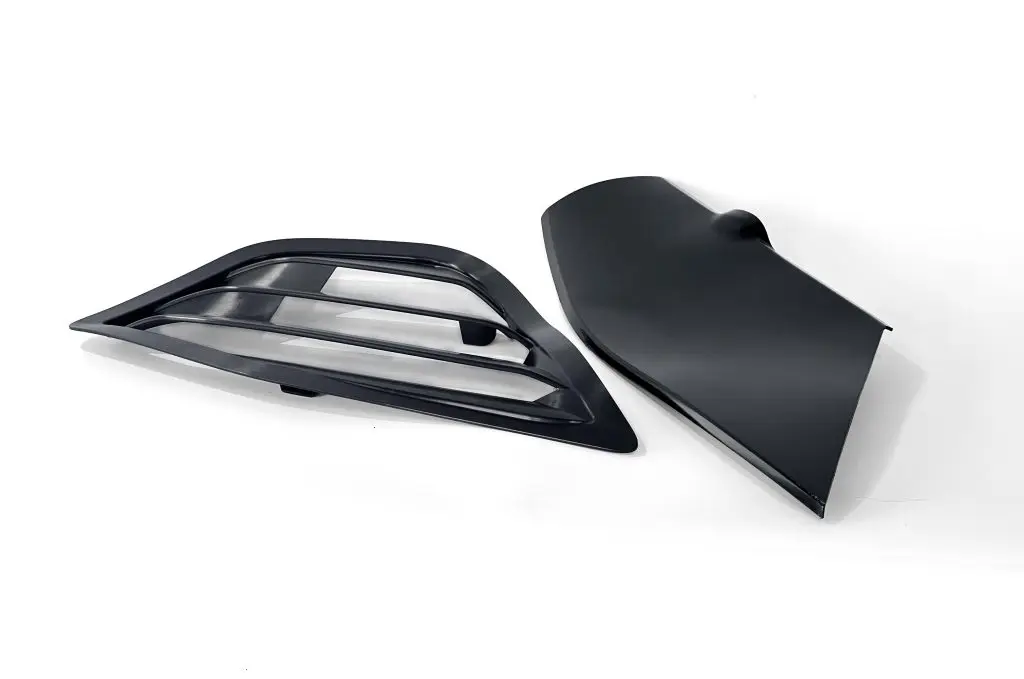 Custom Injection Molded Black Automotive Bumper Trim Set, Front Grille and Cover Bezel Kit