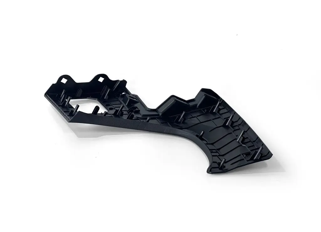 Custom Injection Molded Black Automotive Interior Trim Panel, Dashboard Lower Cover Bracket with Mounting Clips