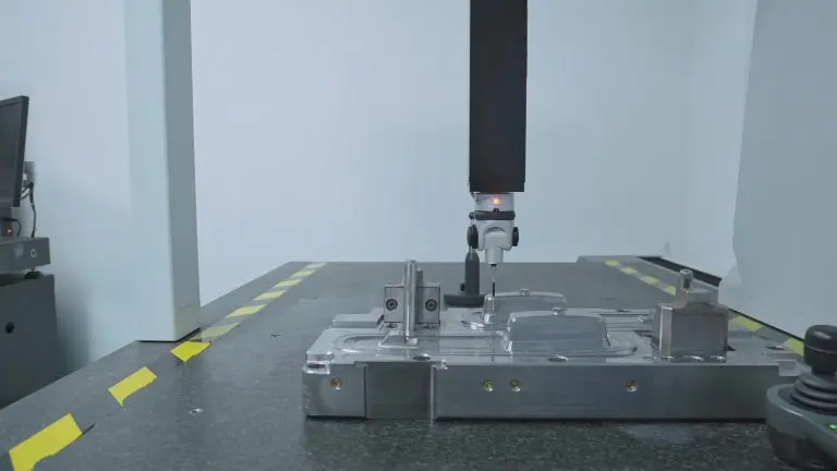 High-precision 3D CMM inspection for custom mold core, quality assurance process in mold manufacturing