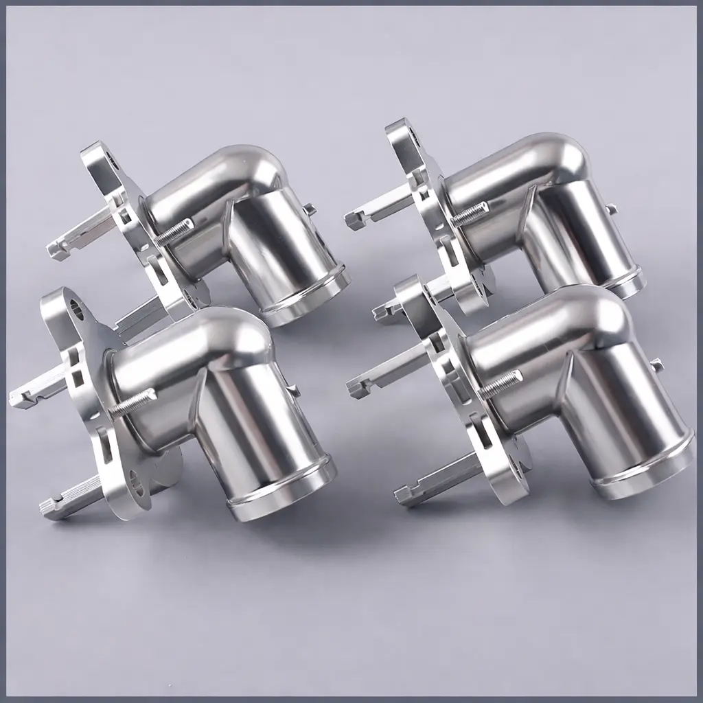High precision CNC machining stainless steel elbow pipe fittings and valve components for industrial, oil and gas applications