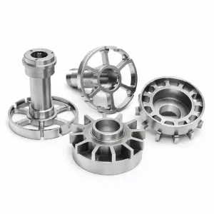 Custom CNC precision machined stainless steel components featuring intricate designs, ideal for high-performance industrial applications.