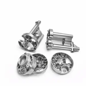 Custom CNC machined aluminum housing parts with complex internal structure for automotive and industrial equipment