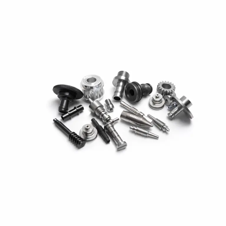 High-quality custom CNC machined parts, precision metal components including gears, shafts, fasteners, and fittings for industrial applications