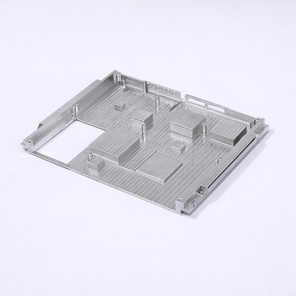 Custom CNC machined aluminum alloy heat sink enclosure, precision aluminum electronic housing with cooling fins