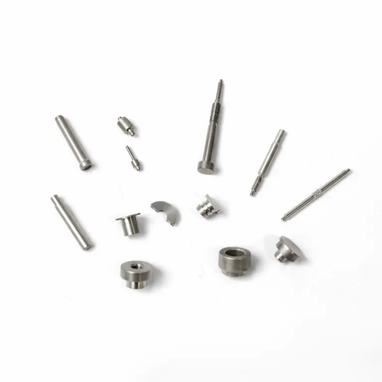 Custom precision CNC machined titanium alloy pins, shafts, and components for medical, aerospace, and industrial applications