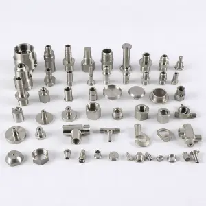 High-strength corrosion-resistant custom titanium alloy machined components, including fittings, fasteners, and custom parts, made to your specifications