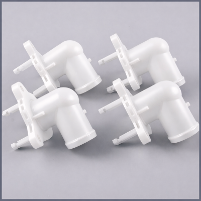 Custom white plastic injection molded parts, high-precision plastic components for industrial and automotive applications, durable and reliable plastic fittings